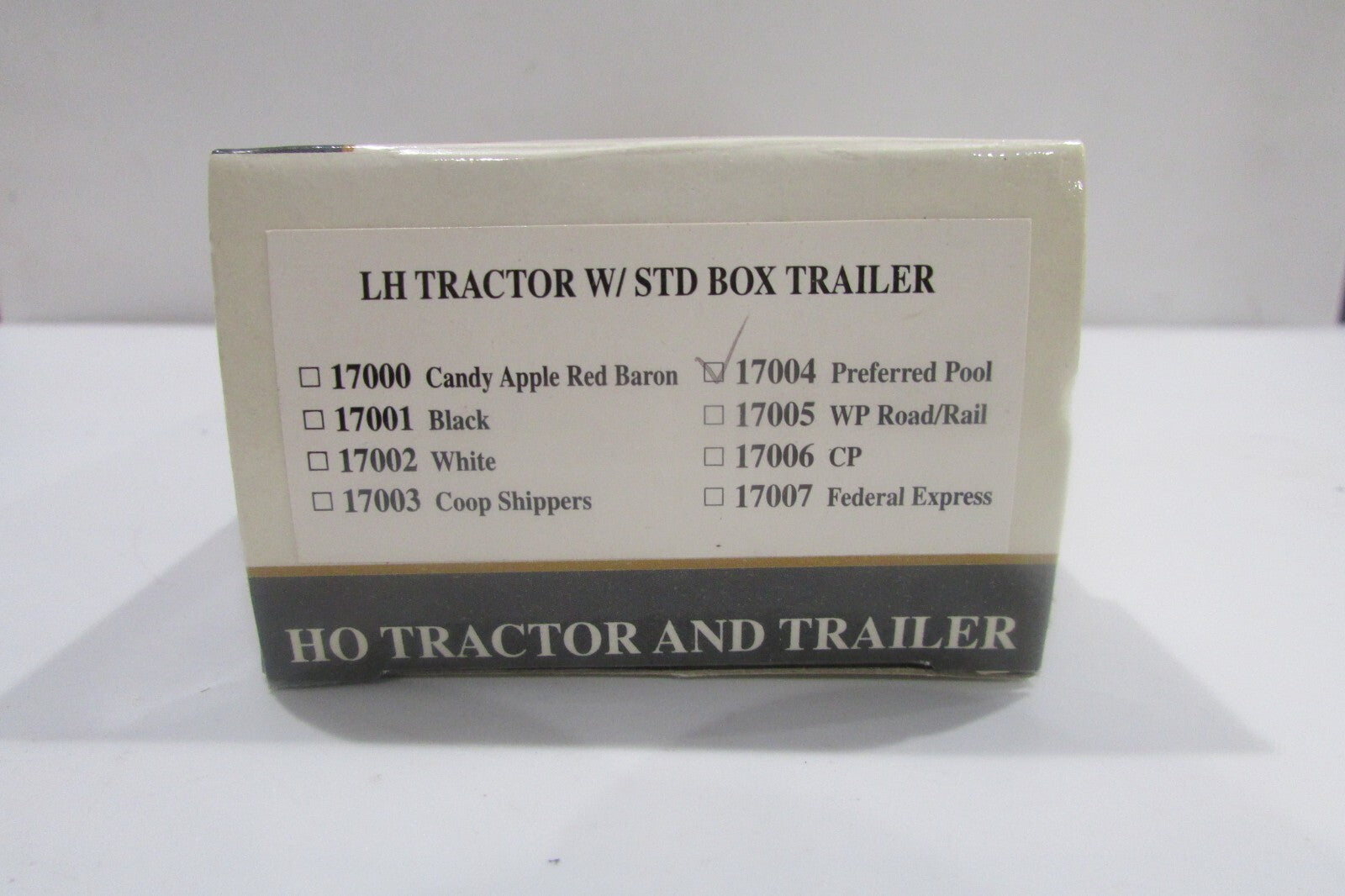 HO Scale Model Power 17004 LH Tractor w/ STD Box Trailer Preferred Pool