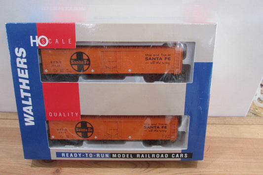 HO Scale Walthers 932-26248 50' REA Express Reefer Santa Fe (2pack) Lot# 0019