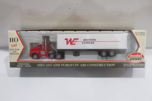 HO Scale Model Power 15002 LH Tractor w/ STD Box Trailer Western Express