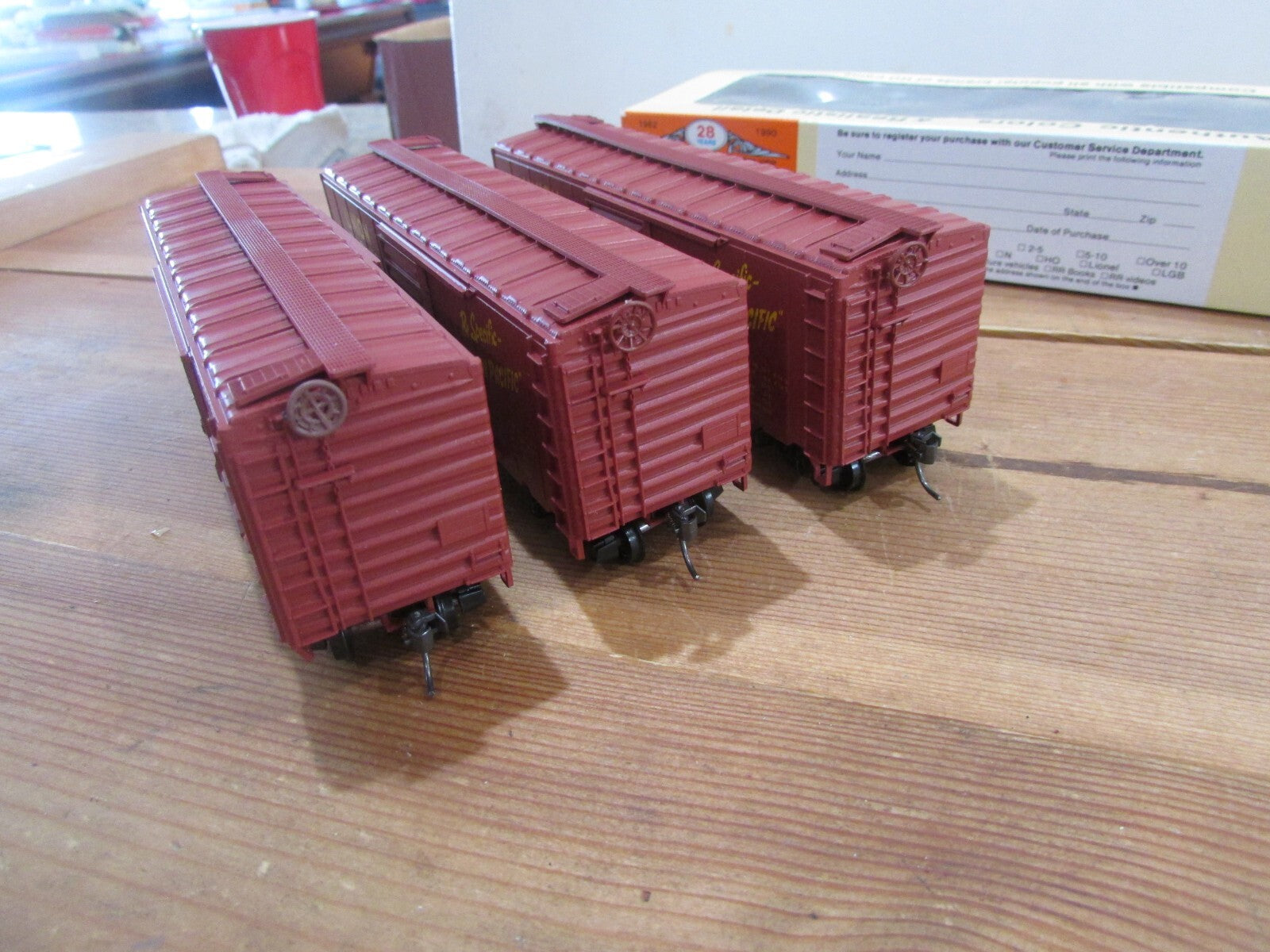 HO Scale Con-Cor (3) 40' Box Cars Union Pacific Lot#3548