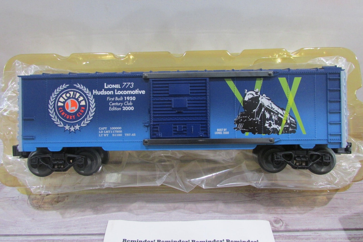 O Gauge  Lionel 6-39201 Century Club Hudson Car