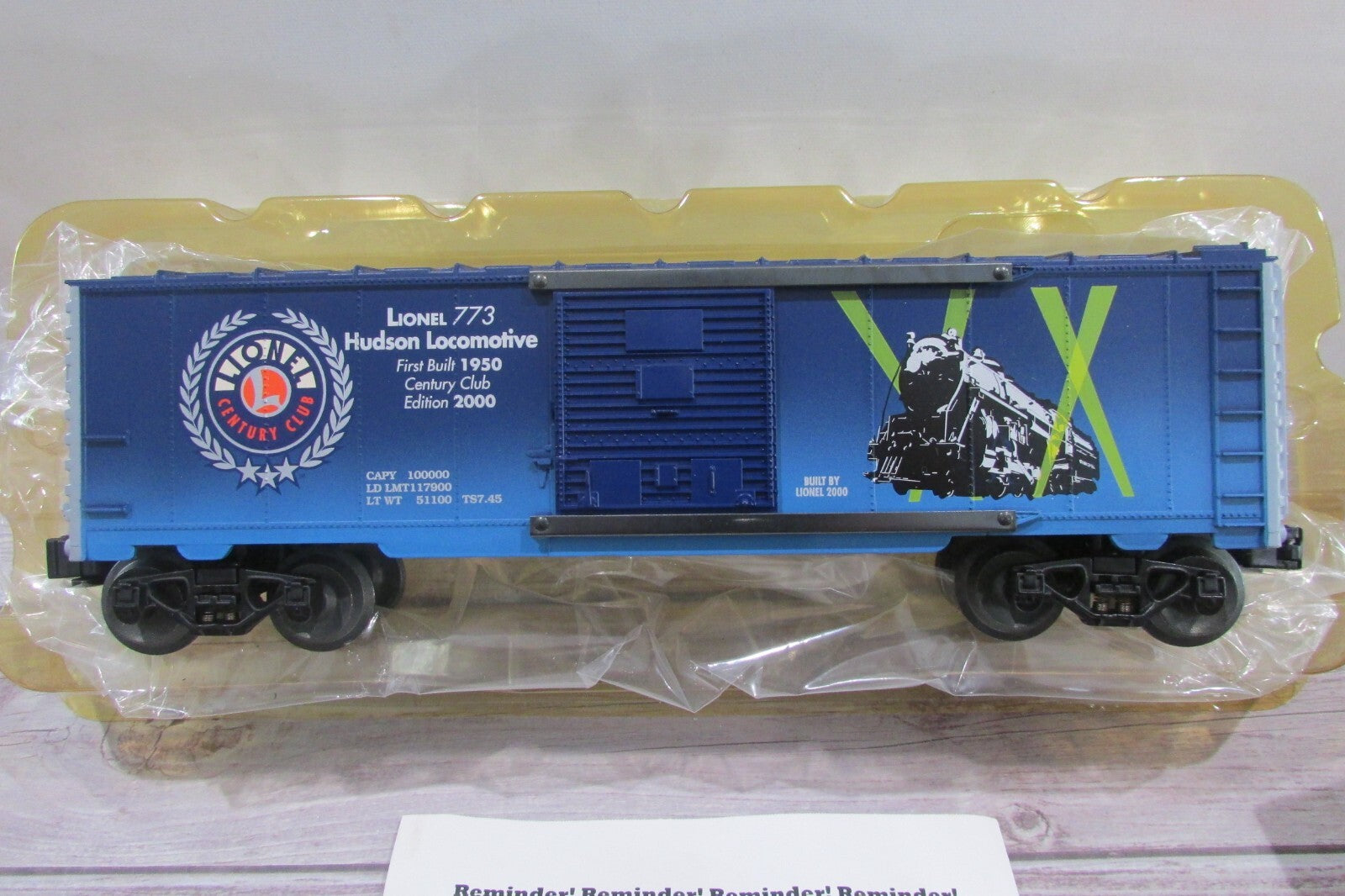 O Gauge  Lionel 6-39201 Century Club Hudson Car