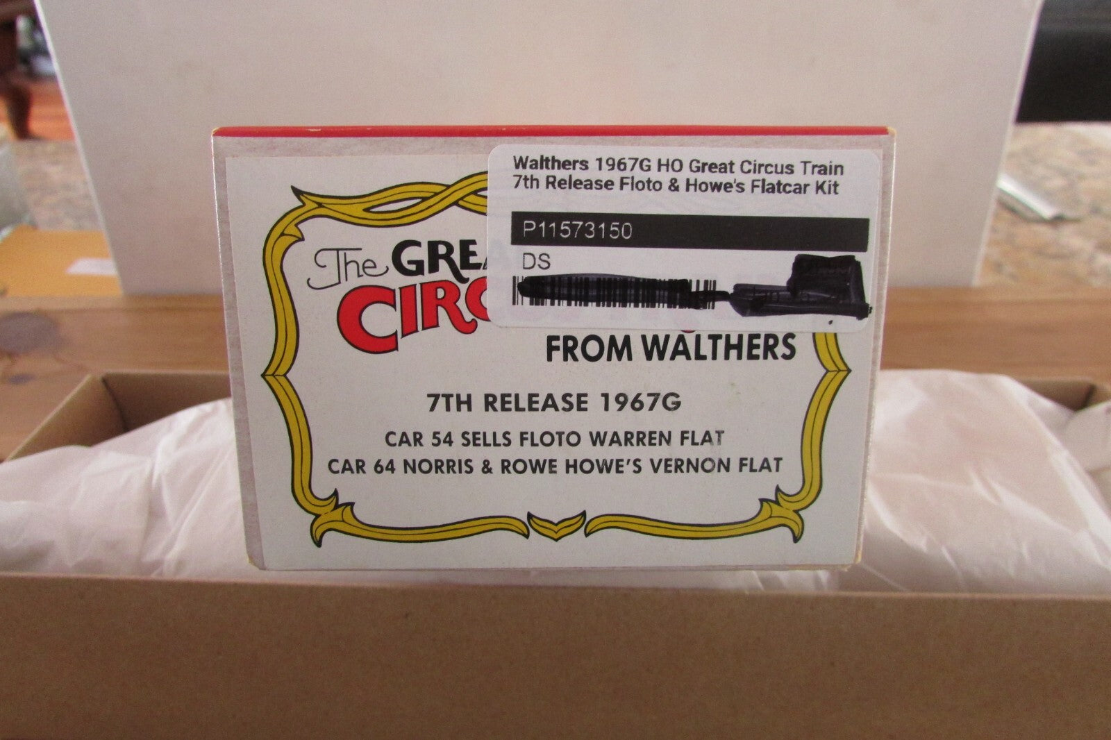 HO Scale 1967G Great Circus Train 7th Release Floto&Howe's Flatcar Kit Lot#2790
