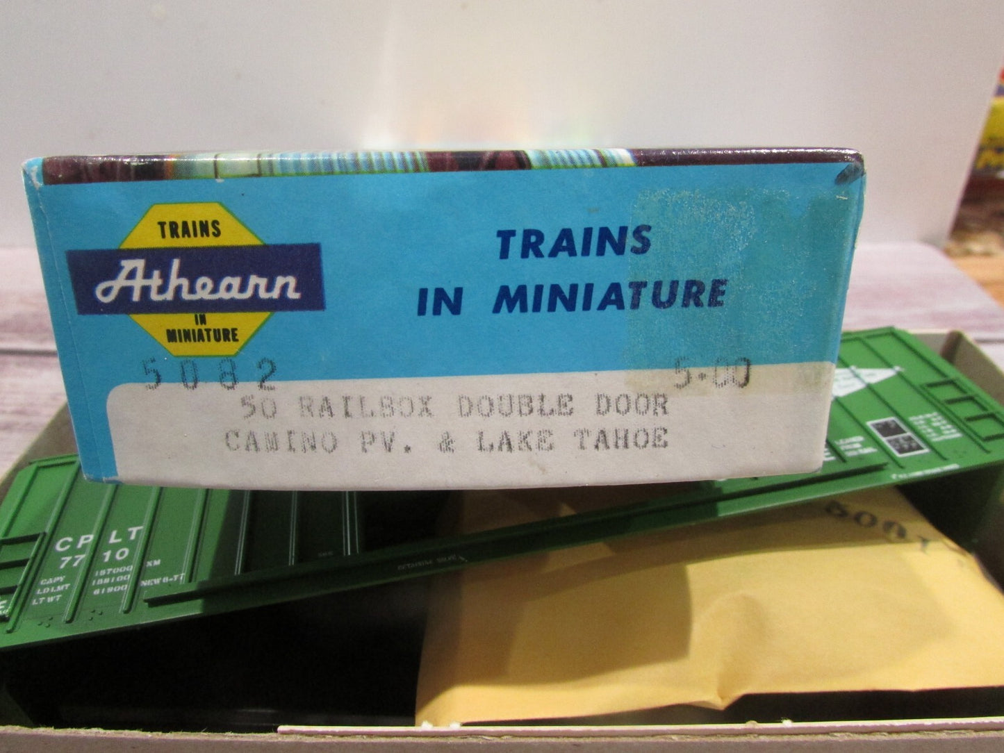 HO Scale Athearn  5082 50' RailBox Double Door Camino PV & Lake Tahoe
