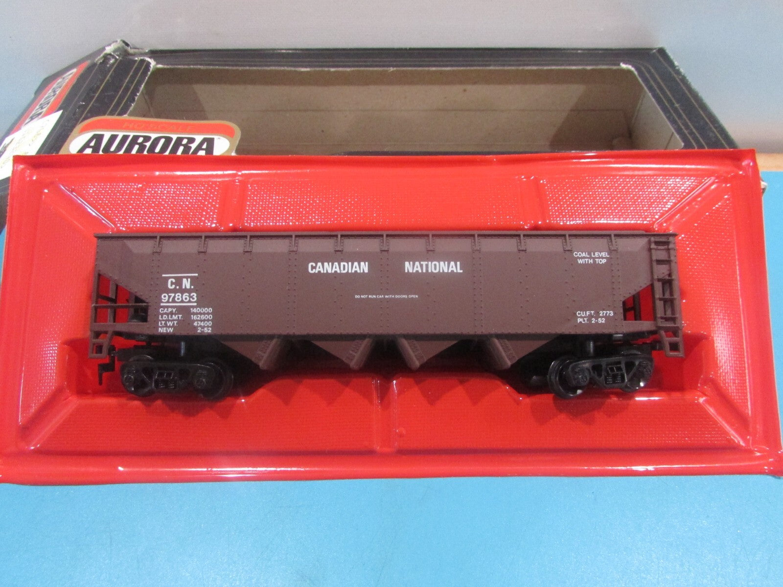 HO Scale Aurora (6) 4Bay Hopper Cars  Canadian National Lot#1800